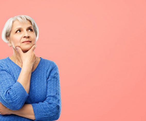 Lady thinks something over