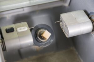 Block of porcelain inside a CEREC machine